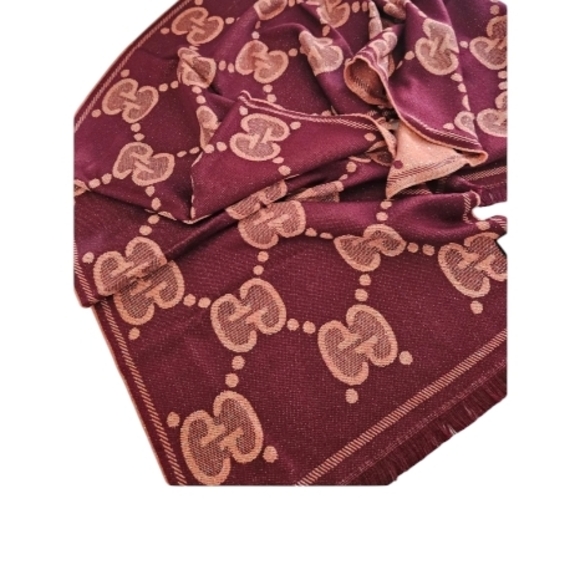 NWT Gucci Pink and Burgundy Scarf - Picture 8 of 8